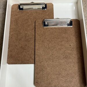 Brown Clipboard Set for Home Office 3 in set